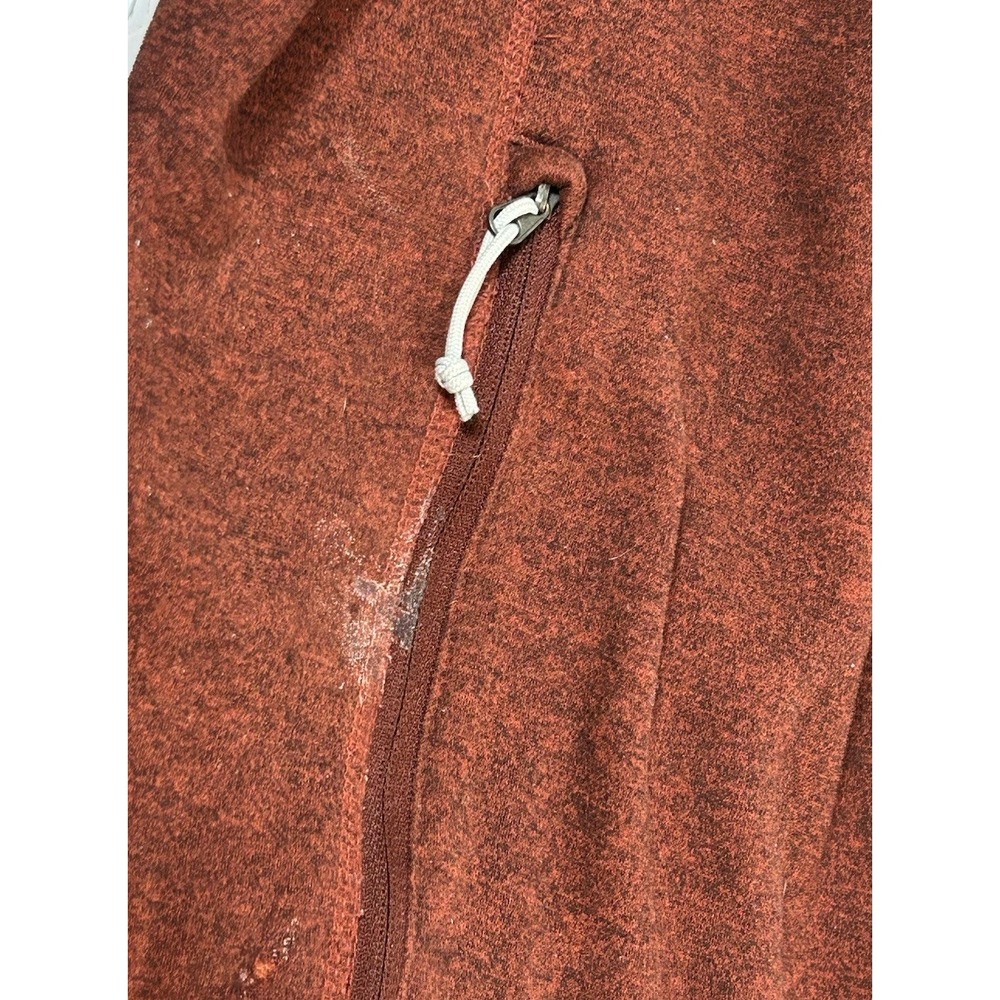 Men's M The North Face Gordon Lyons Sweater  Heather Rust Red Fleece Jacket Logo - Picture 5 of 16